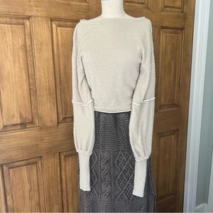Free People Got Your Back Open Tie Back
Sweater Tan XS Extra Small